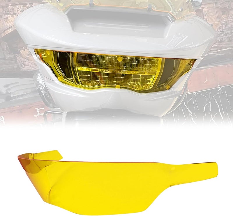 FWXEOZ Motorcycle Accessories Headlight Guard Front Headlamp Protection Cover for CVO Road Glide FLTRXSE 2023 2024 Road Glide ST 2024 Headlight Shield (Yellow) - Image 1
